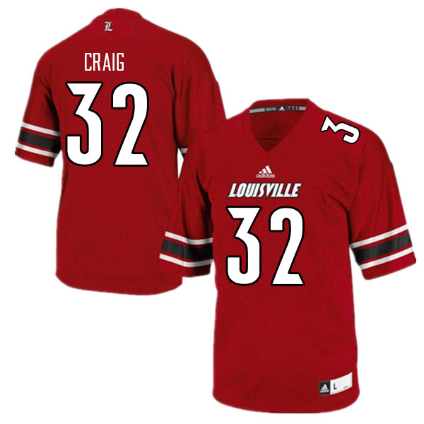 Men #32 Ryheem Craig Louisville Cardinals College Football Jerseys Sale-Red